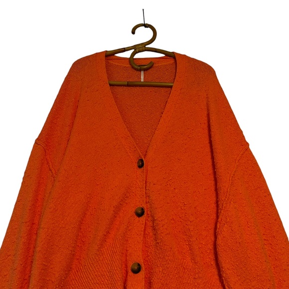 Free People | Found My Friend Textured Cardigan in Watermelon Size L - Picture 3 of 12